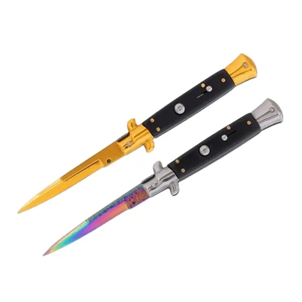 Set doua bricege cu arc, DEPOX , design italian clasic, husa inclusa, 22 cm, auriu multicolor