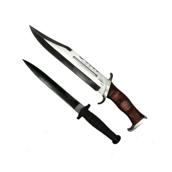 Set doua cutite de vanatoare , Tactical Knife, DEPOX , Otel inoxidabil, Teaca inclusa