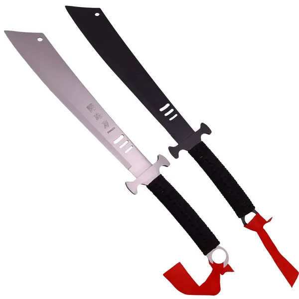 Set doua macete de vanatoare DEPOX , Asian Level, 57 cm, otel inoxidabil, teaca inclusa