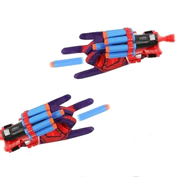 Set doua Manusi lansator cu 14 ventuze din burete SpiderManDEPOX , rosu