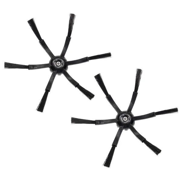Set doua perii laterale PAA-home cu 6 brate de culoare neagra compatibile cu aspiratoarele robot Roborock modelele S7, S7 Max Ultra, S7 MaxV Ultra, S7
