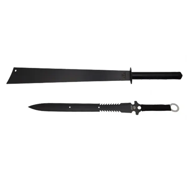 Set doua sabii de vanatoare, DEPOX , Ninja Blade, 81 cm, negru, teaca inclusa