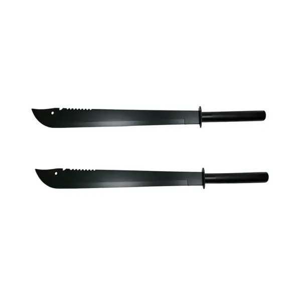 Set doua sabii vanatoare DEPOX , Ninja Blade, maner metal, 50 cm, negru, teaca inclusa