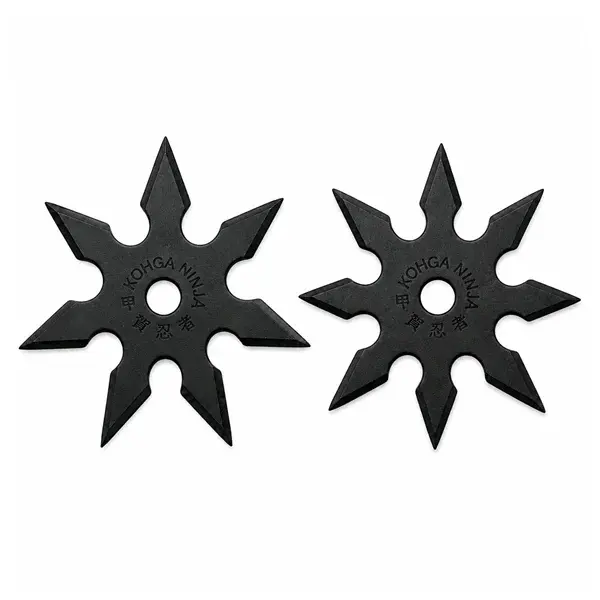 Set doua stele de aruncat DEPOX , 7 si 8 colturi, metalic, negru, 10 cm
