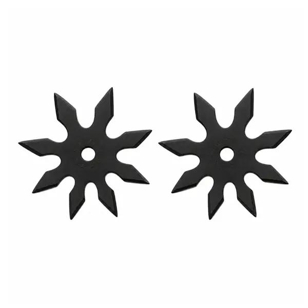 Set doua stele de aruncat DEPOX , 8 colturi, metalic, negru, 10 cm