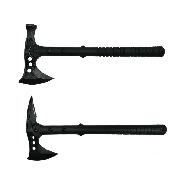 Set doua Topoare Survivor, otel inoxidabil, DEPOX , negru, 39 cm, teaca inclusa