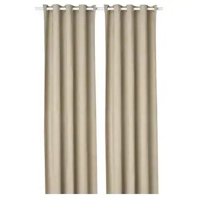 SET DRAPERIE BLACKOUT,Casa Deco Logistics, CU INELE CAPSE CROM CULOARE BEJ