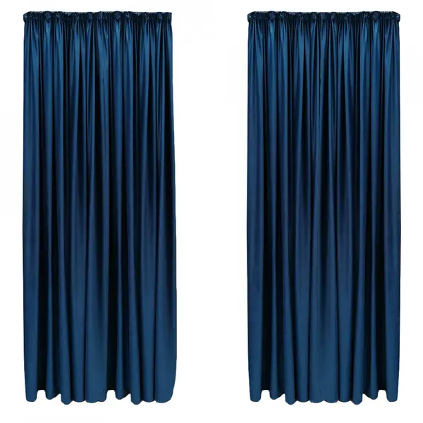 SET DRAPERIE CATIFEA VELVET CU REJANSA DE 8 CM BLEUMARIN