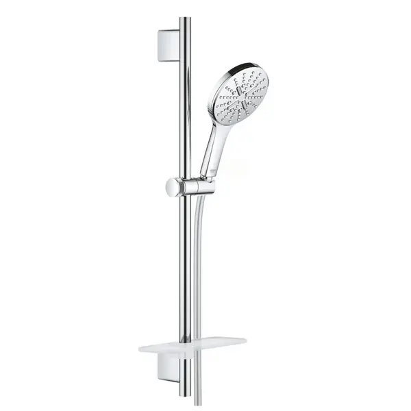 Set dus crom cu bara, para dus rotunda si furtun Grohe Rainshower Smartactive 130