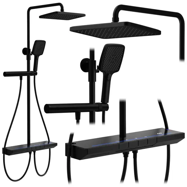 Set dus cu termostat REA Pedro Black