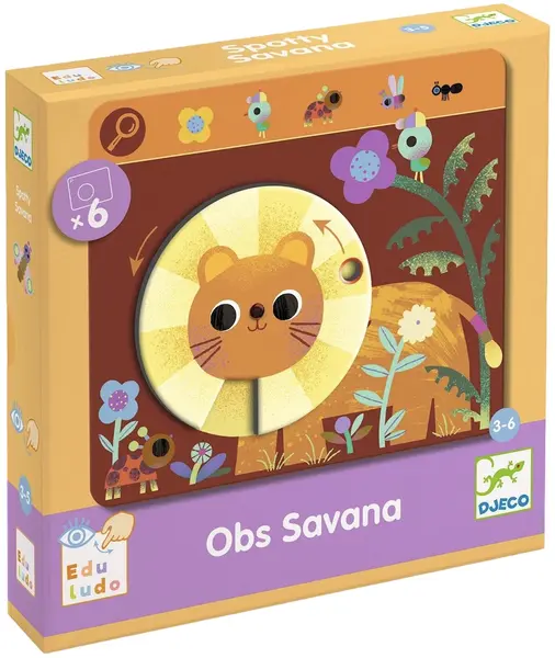 Set educațional Djeco - Caută și găsește Savannah