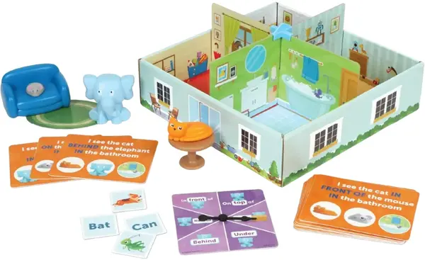 Set educațional Learning Resources - Elefant în cameră, cu cuvinte de poziție