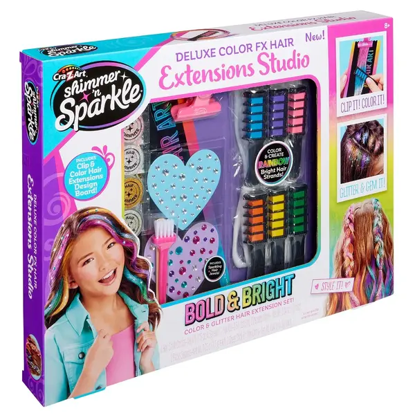 Set extensii de par, Cra-Z-Art, Color FX Hair Extensions Studio