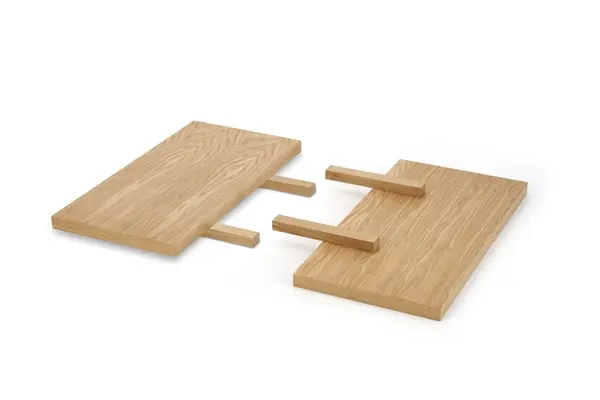 Set extensii masa Massive 2 stejar natur/negru 45x90 cm