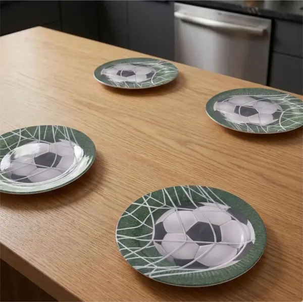Set farfurii de carton fotbal, diametru 23 cm CZN5