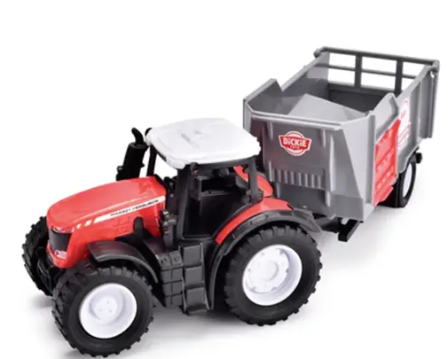 Set ferma - 2 tractoare + remorca | Dickie Toys