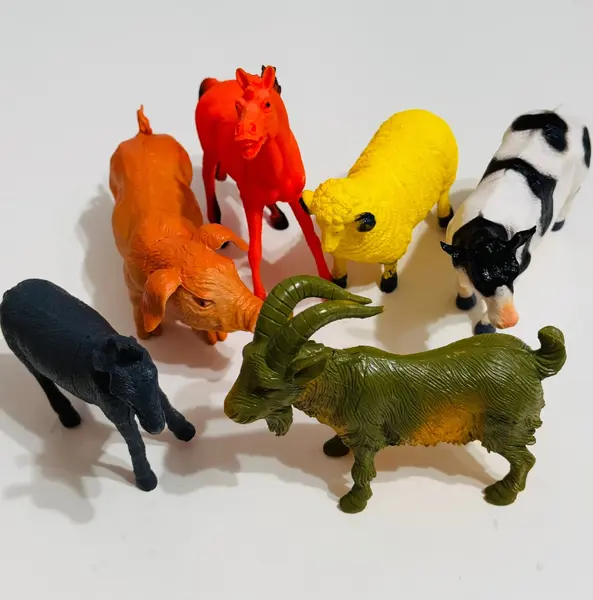 Set figurine educative - 6 animale de la ferma multicolore