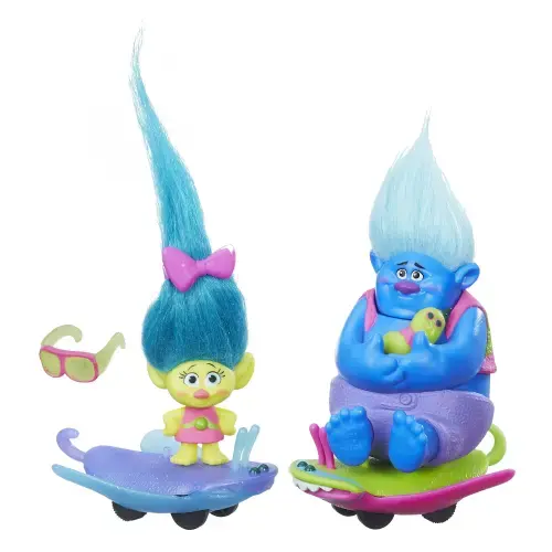 Set figurine Hasbro Trolls pe skateboard