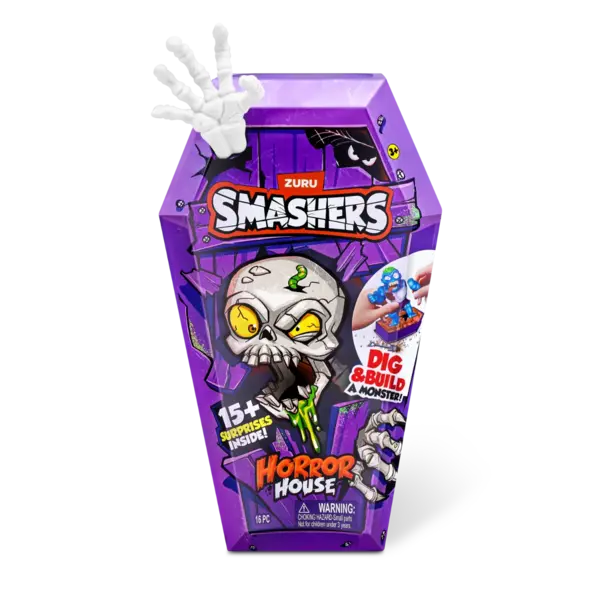 Set figurine si accesorii, Smashers, Horror House Medium, Alb, S1