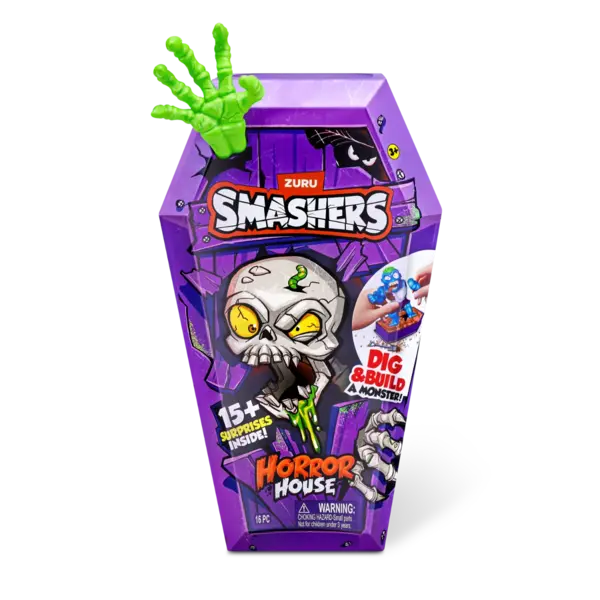 Set figurine si accesorii, Smashers, Horror House Medium, Verde, S1