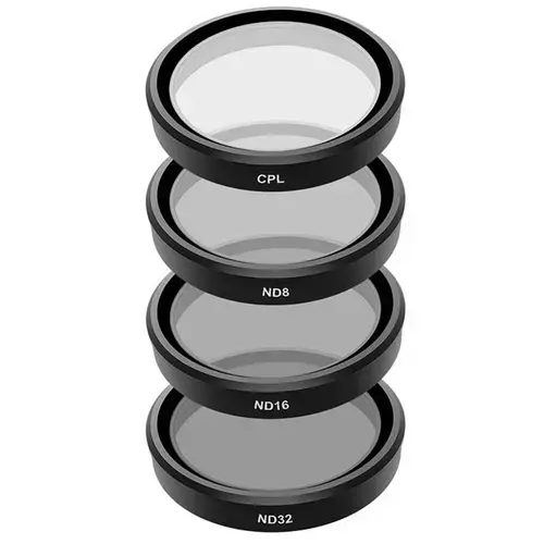 Set filtre compatibil cu DJI Action 3 TELESIN, 4 bucati CPL/ND8/ND16/ND32
