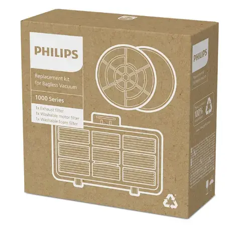 Set filtre de schimb Philips XV1210/01, pentru aspiratoare fara sac din seria 1000