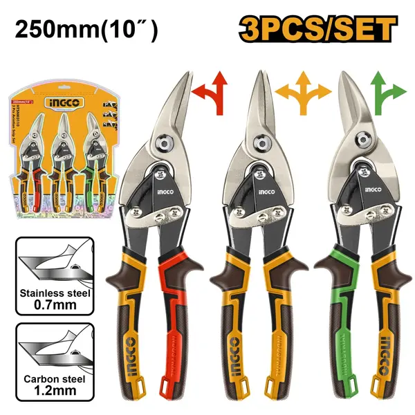 Set Foarfeci Tabla 3pcs INGCO HTSNK0110