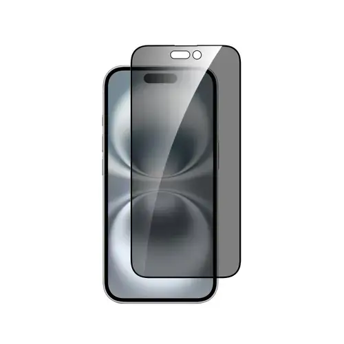 Set Folie protectie Privacy Dviced DV520021 pentru iPhone 16, cu aplicator (Transparent/Negru)