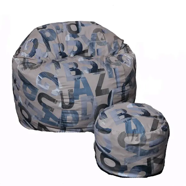 Set Fotoliu King Size cu Otoman (suport picioare), Material Textil - Army Scrabble