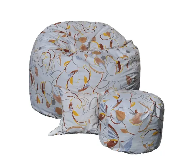 Set Fotoliu King Size cu Otoman (suport picioare) si Perna, Material Textil - Blossom