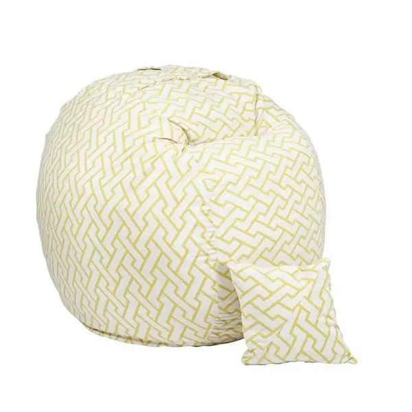 Set Fotoliu King Size cu Perna, Material Textil - Zappity Yellow