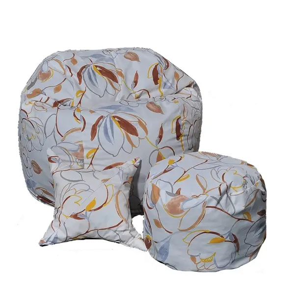 Set Fotoliu Matusalem cu Otoman (suport picioare) si Perna, Material Textil - Blossom