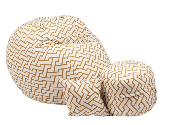 Set Fotoliu Matusalem cu Otoman (suport picioare) si Perna, Material Textil - Zappity Orange