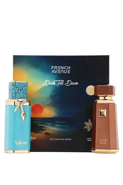 Set French Avenue - Dusk Till Dawn, unisex, 2 x 100 ml, Vulcan Feu + Liquid Brun