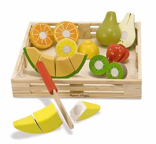 Set fructe lemn pentru taiat - Melissa Doug