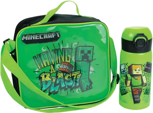 Set geantă termos și sticlăGIM Minecraft - Having A Blast
