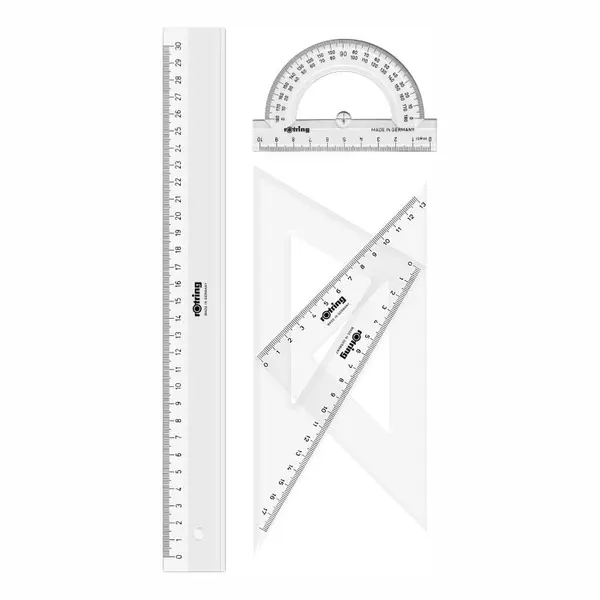 Set geometrie, 4 piese, Rotring