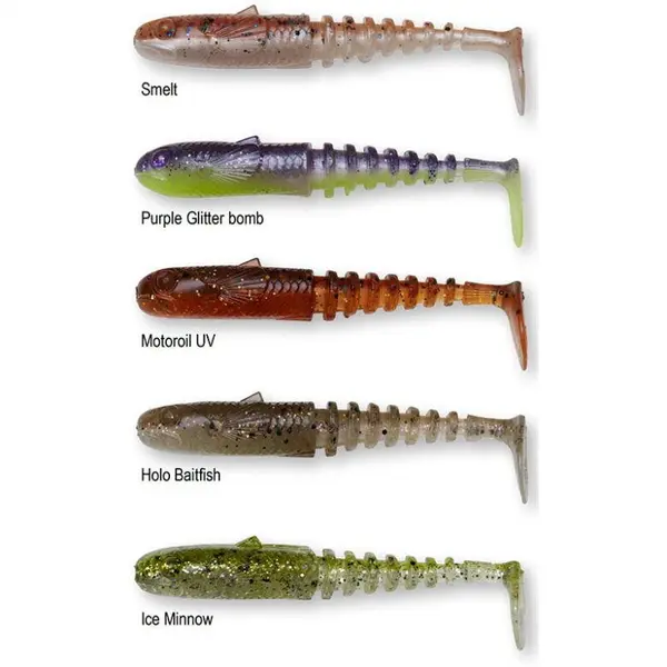 Set Gobster Shad 9cm 9g Clear Water Mix 5Buc