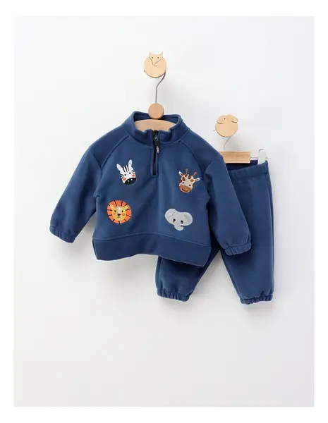 Set gros polar animale, albastru