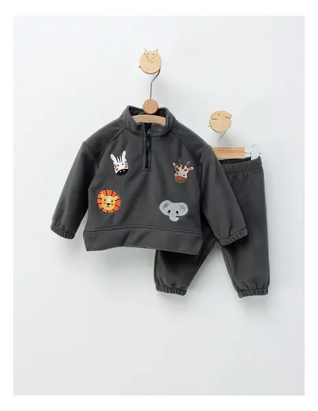 Set gros polar animale, gri
