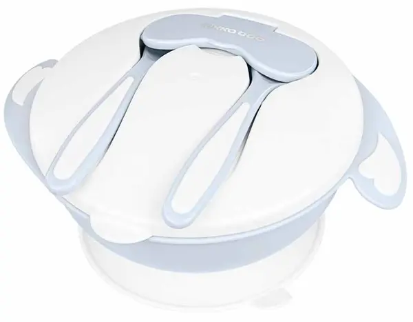 Set hrana Kikka Boo - Castronas si tacamuri, albastru