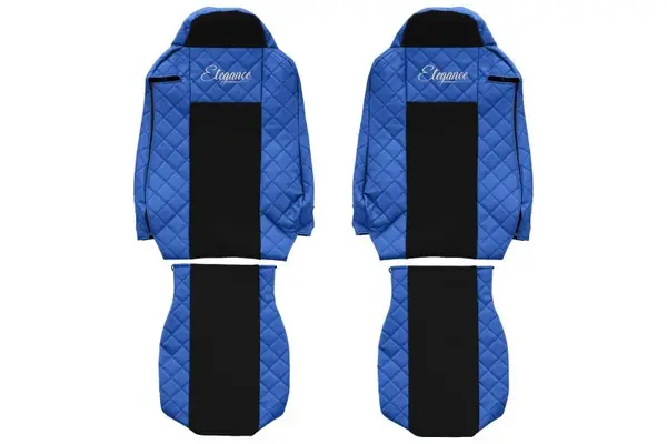 Set huse scaun compatibil cu Iveco Stralis HI WAY (01.2013-12.2016) si Stralis XP 2016+, Albastru