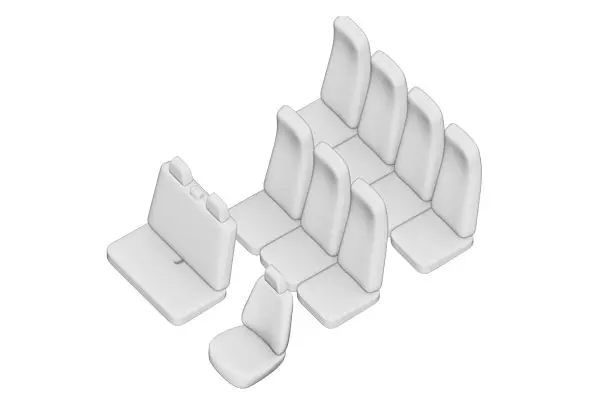 Set huse scaun FORD TRANSIT (9+1) 2012-2013 (scaune individuale spate) UMBRELLA