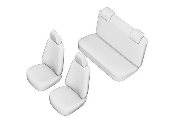 Set huse scaun OPEL CORSA 2015 - cu tetiere spate in forma de L UMBRELLA
