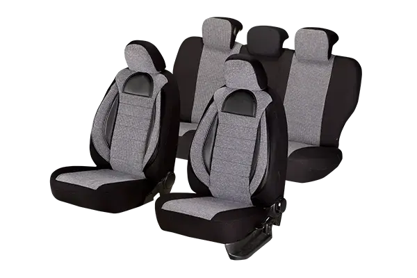 Set Huse Scaun Racing Gri - Negru