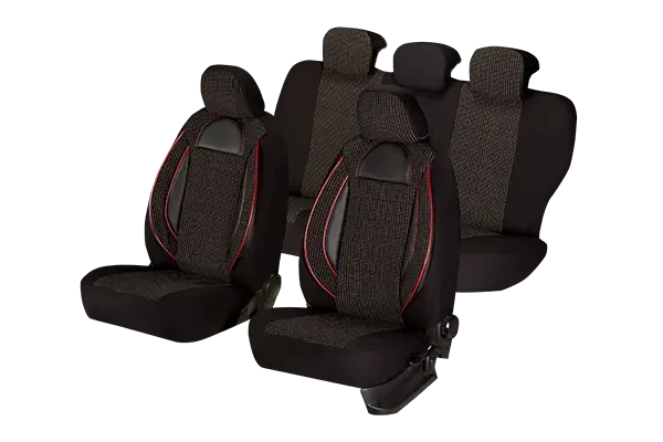 Set Huse Scaun Racing Negru