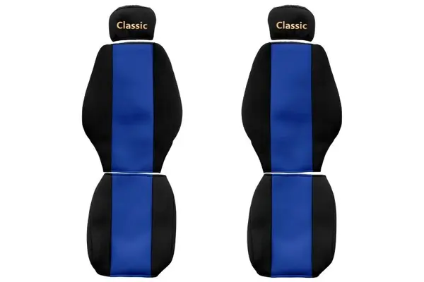 Set huse scaun textil camion compatibile cu Mercedes Actros MP 1 Atego Axor, Albastru