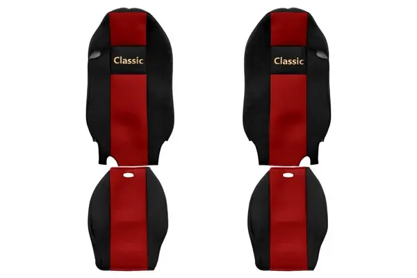 Set huse scaun textil camion compatibile cu Mercedes Actros MP 2 (01.2003-12.2006), Rosu
