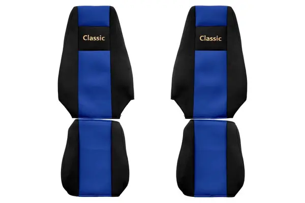 Set huse scaun textil camion compatibile cu Renault Magnum New Size (01.2008-12.2013), Albastru