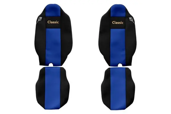 Set huse scaun textil camion compatibile cu Renault T 01.2014+ cu tetiere integrate
